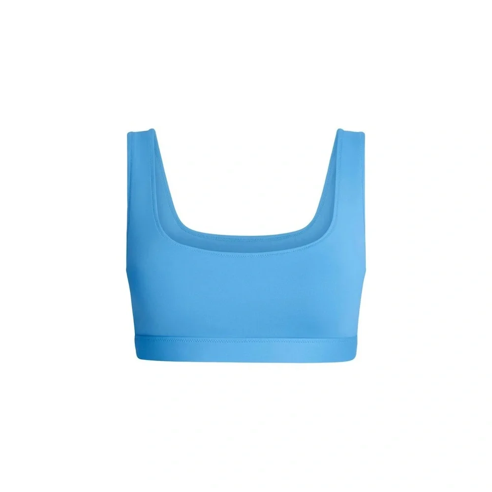 SKIMS Light Blue Scoop Bralette Bikini Top